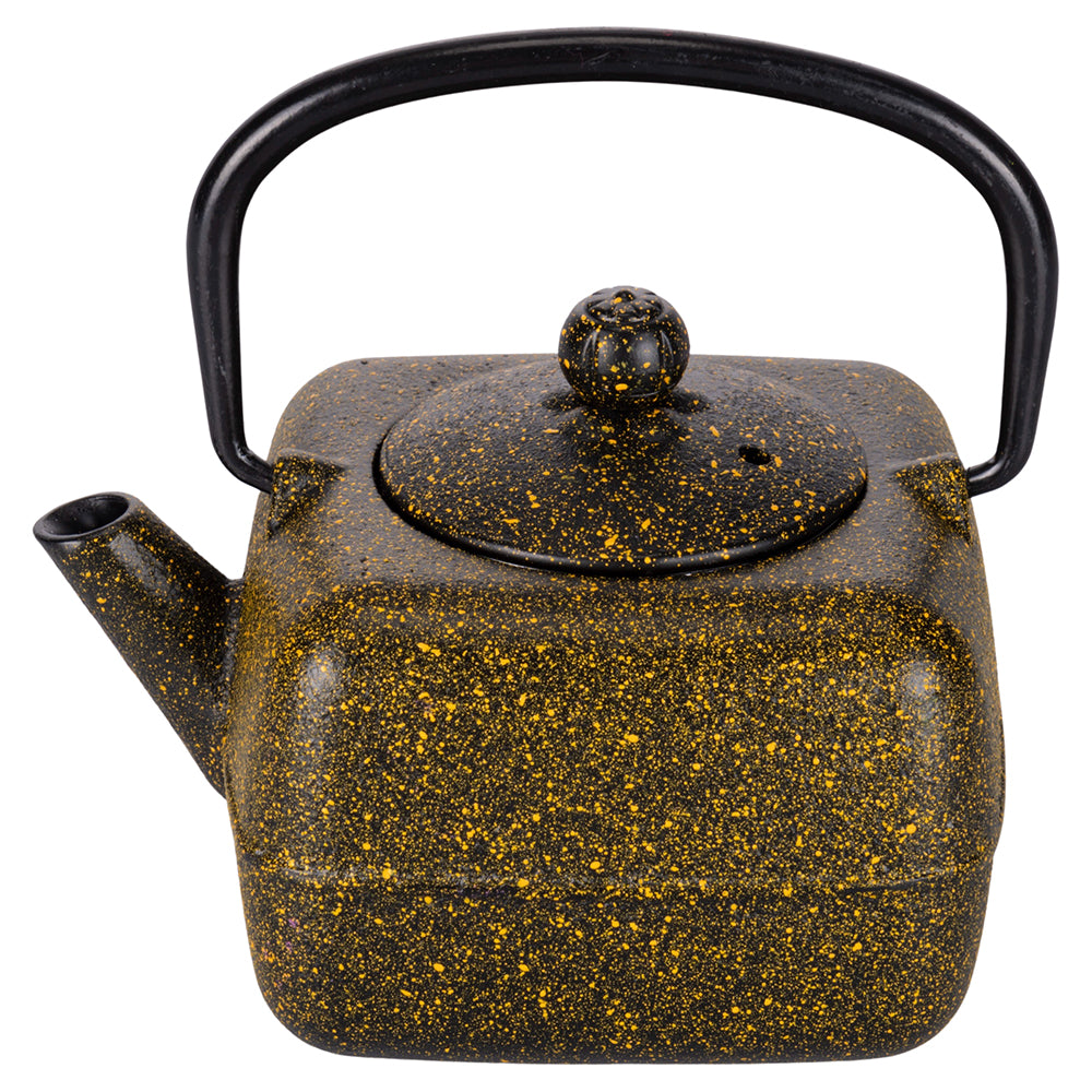 BLACK AND YELLOW CAST IRON TEAPOT 400ML - 2188485