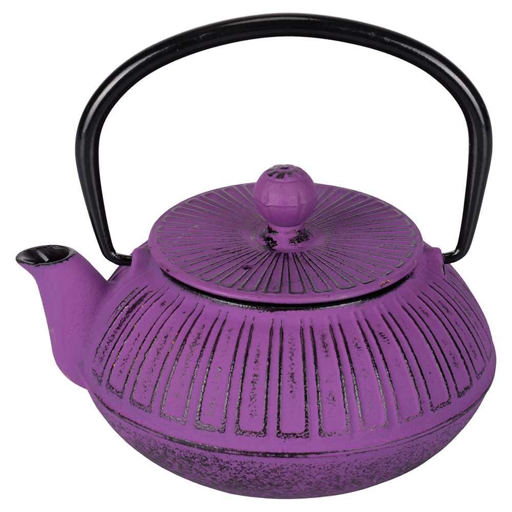 PURPLE CAST IRON TEAPOT 600ML - 2188486