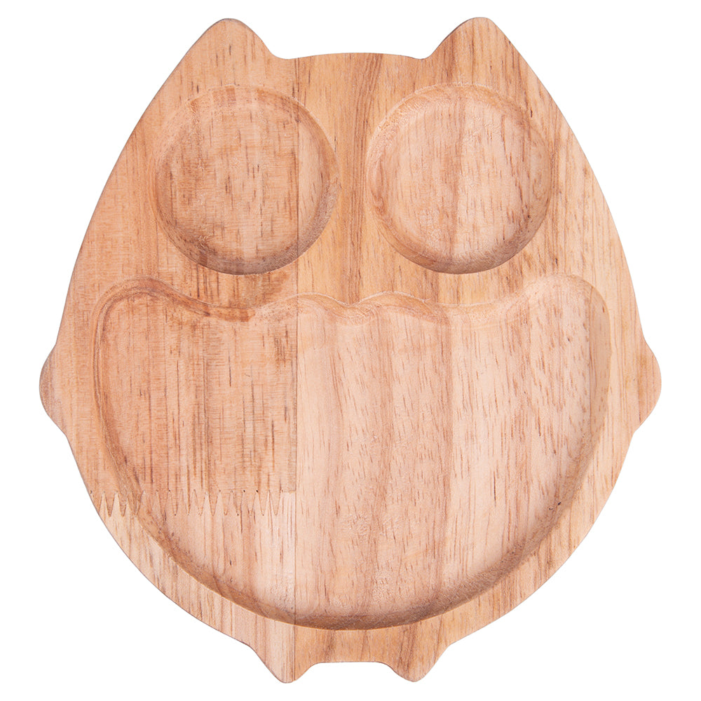 WOODEN OWL PLATE - 2188587