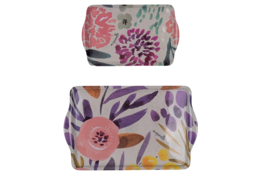ACQUERELLO SET OF 2 MELAMINE TRAYS - 2188678