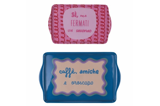 MORE AMOR SET OF 2 MELAMINE TRAYS - 2188683