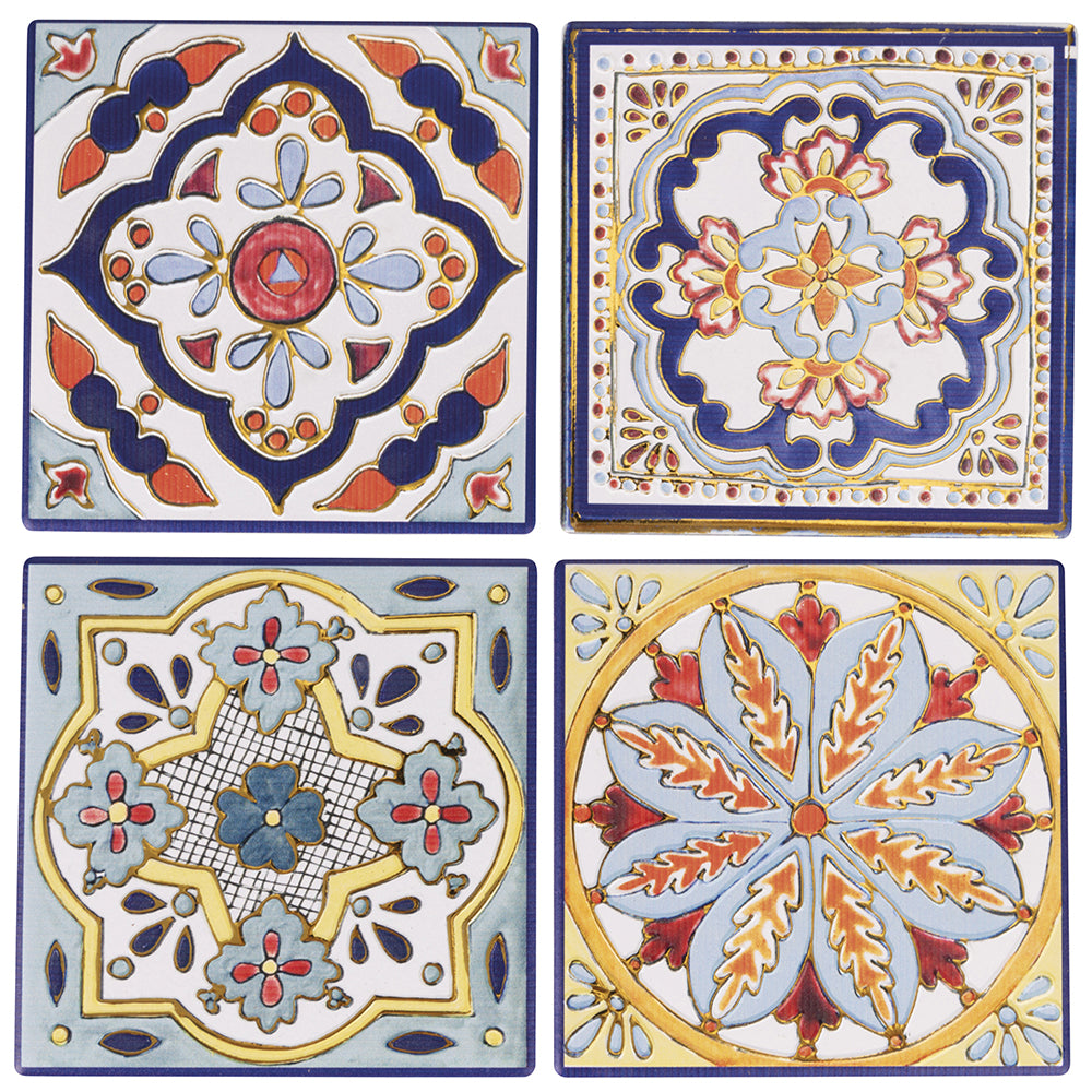 YUCATAN SET OF 4 SQUARE TILES - 5900664