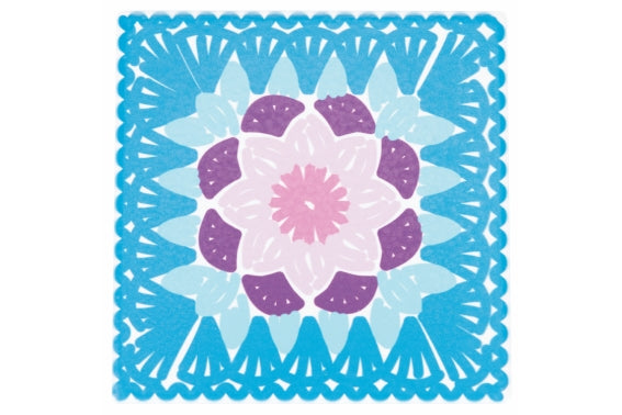 CROCHET SQUARE TILE 20CM 6 ASS. - 5901286