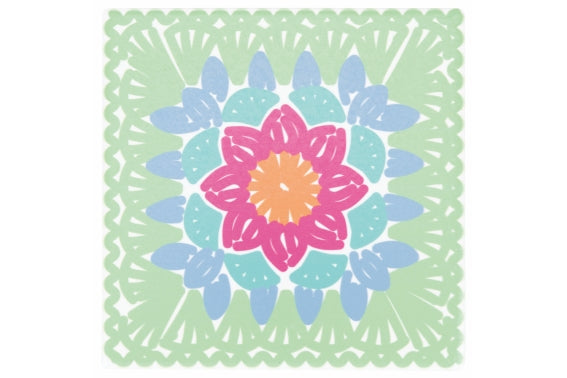 CROCHET SQUARE TILE 20CM 6 ASS. - 5901286