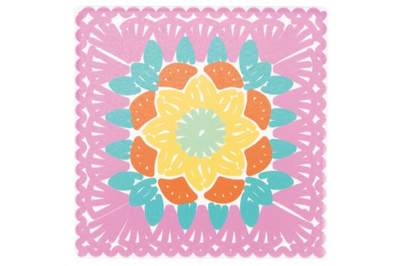 CROCHET SQUARE TILE 20CM 6 ASS. - 5901286