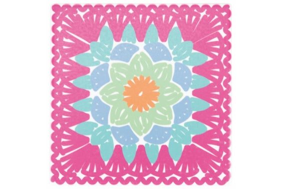 CROCHET SQUARE TILE 20CM 6 ASS. - 5901286