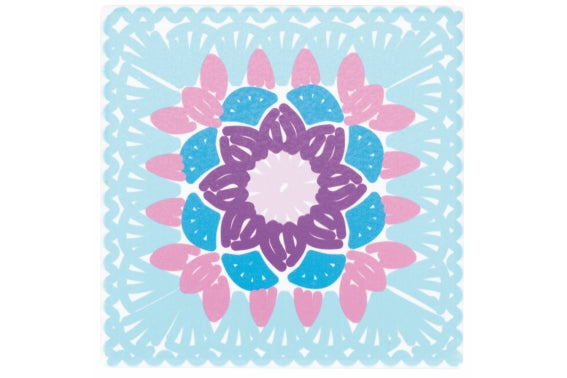 CROCHET SQUARE TILE 20CM 6 ASS. - 5901286