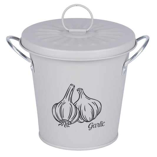 GREY IRON GARLIC BUCKET WITH LID - 5901361