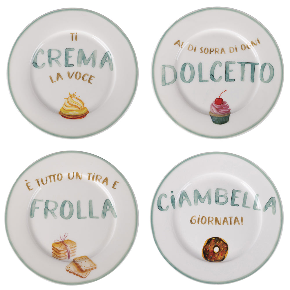 LE TRAVISATE DESSERT PLATES 4 ASS - 5901834