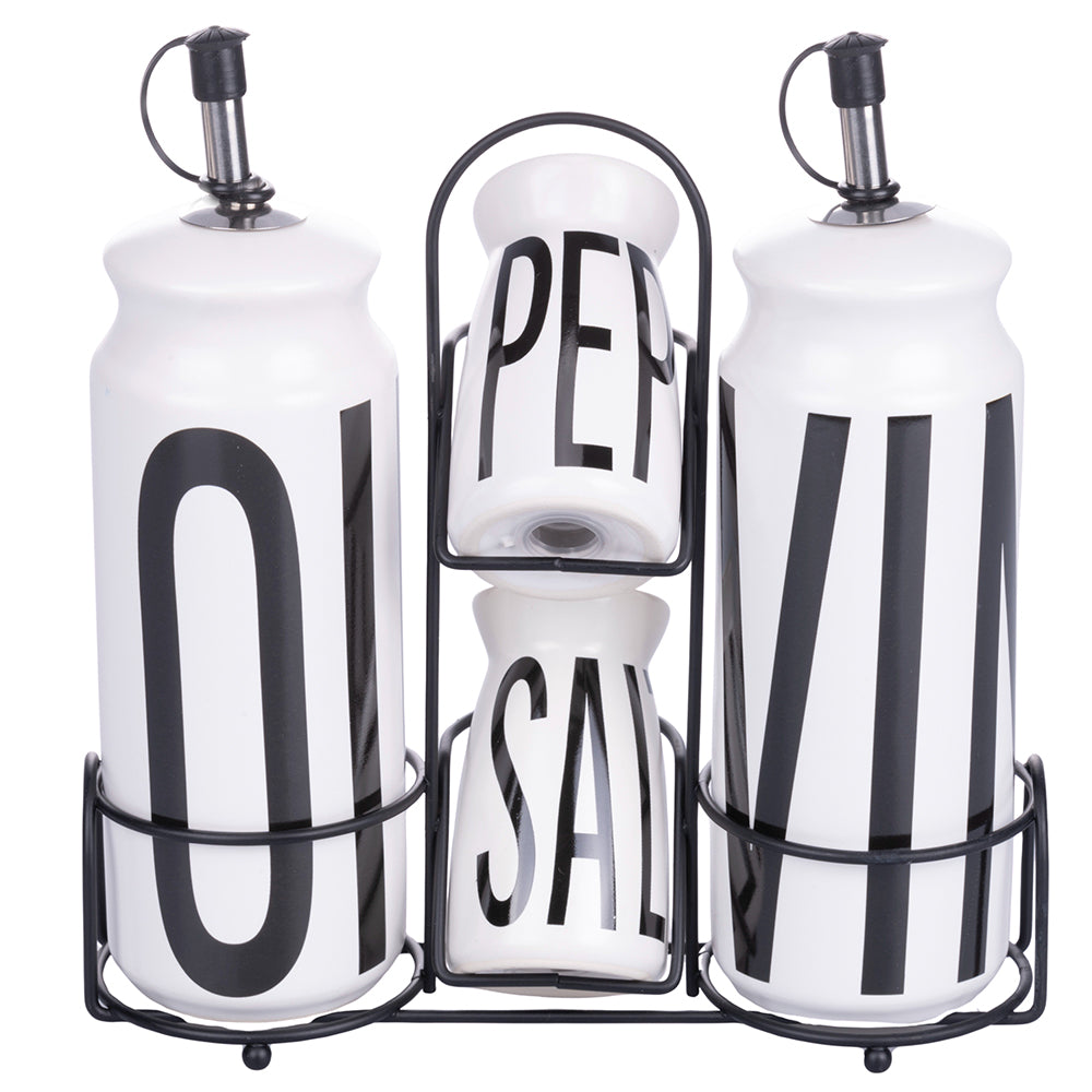 BIGISMORE MENAGE SEASONING SET 4 PIECES WHITE - 5903735