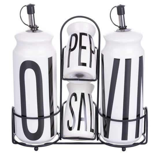 BIGISMORE MENAGE SEASONING SET 4 PIECES WHITE - 5903735