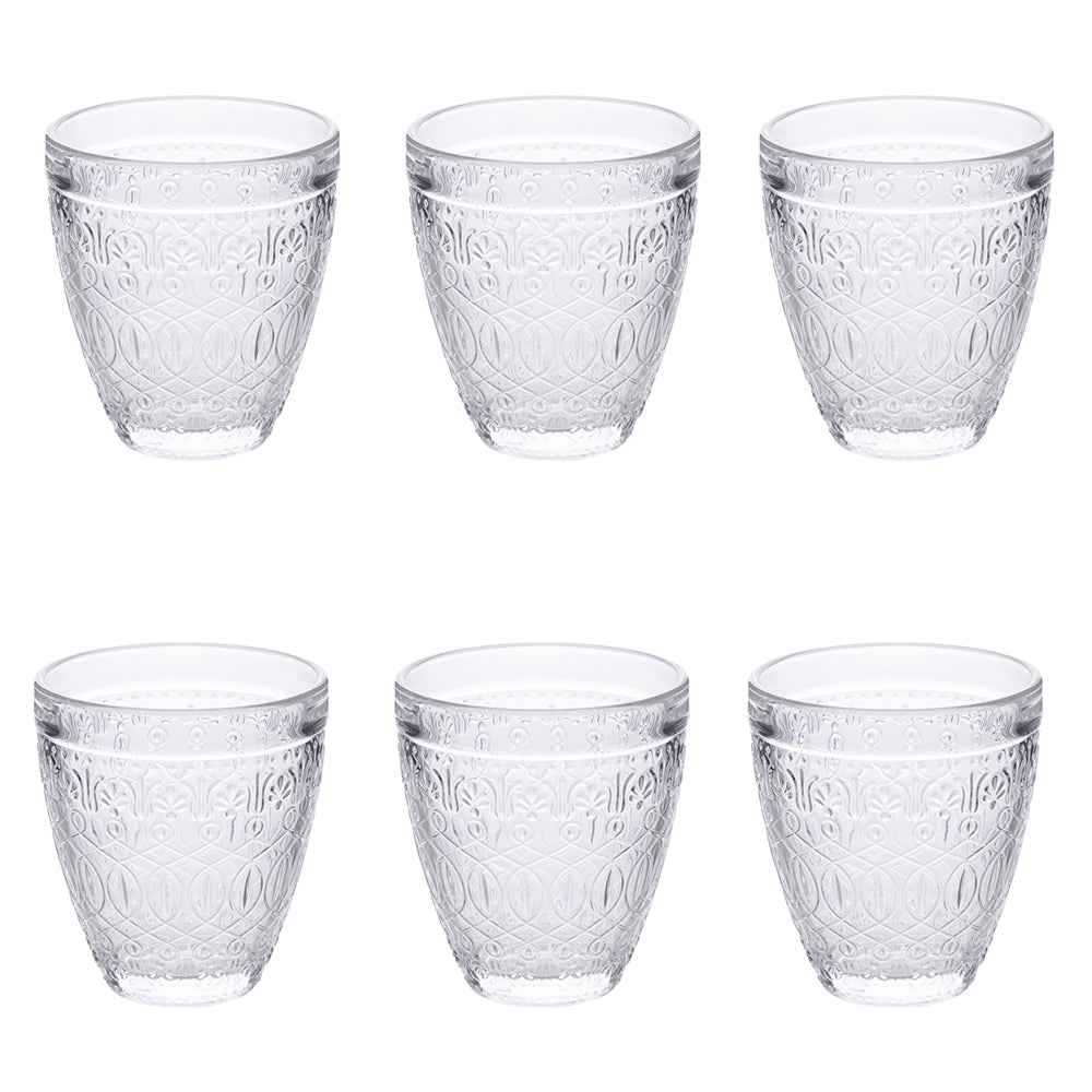 NEW MARRAKECH SET 6 WATER GLASSES TRANSP 330 ML - 5906905