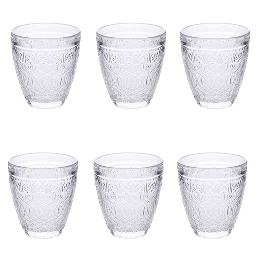 NEW MARRAKECH SET 6 WATER GLASSES TRANSP 330 ML - 5906905