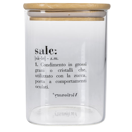 VICTIONARY SALT JAR GLASS BAMBOO 1L - 5906964