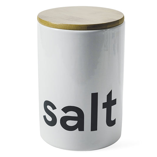 WHITE BAMBOO SALT JAR 750ML - 5909045