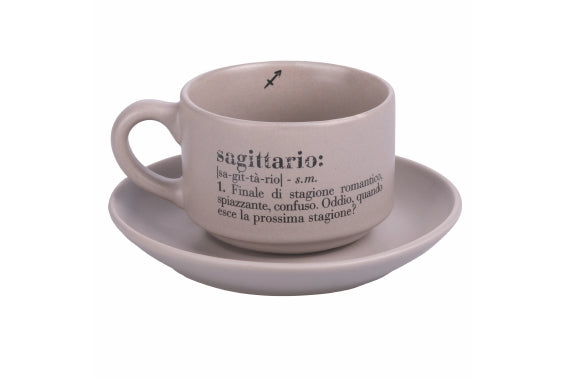 VICTIONARY SAGITTARIO COFFEE CUP AND SAUCER SET - 5910689