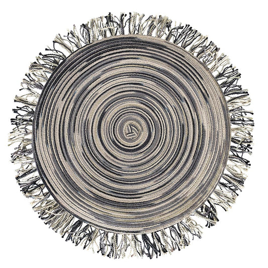 SH STONES FRINGED ROUND PLACEMAT - 5910923