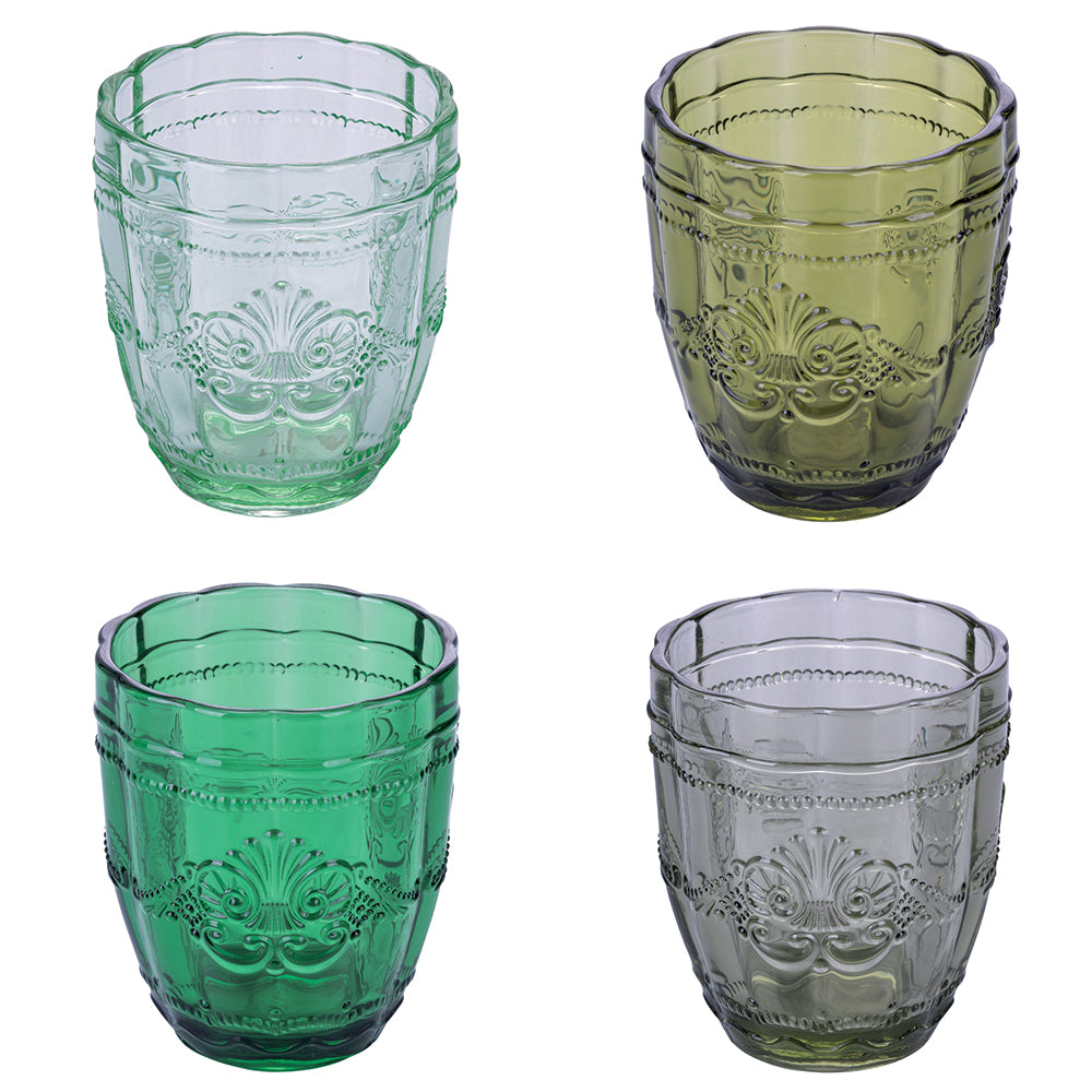 SYRAH SET 4 WATERGLASSES GREENERY - 5911614