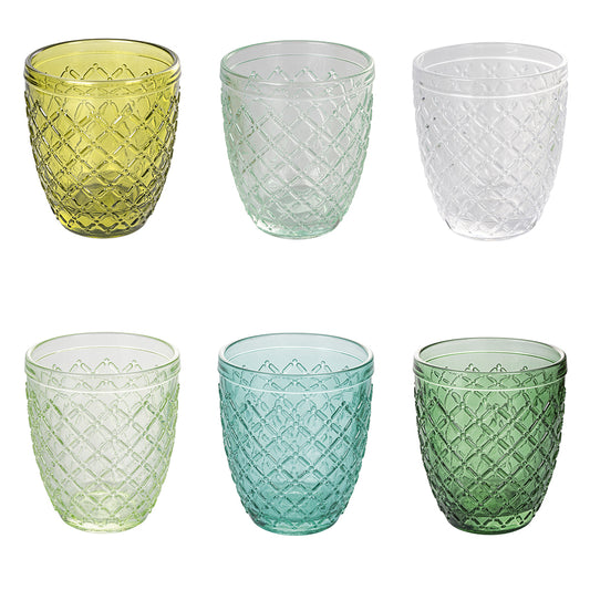 CASTLE SET 6 WATER GLASSES GREENERY - 5911619