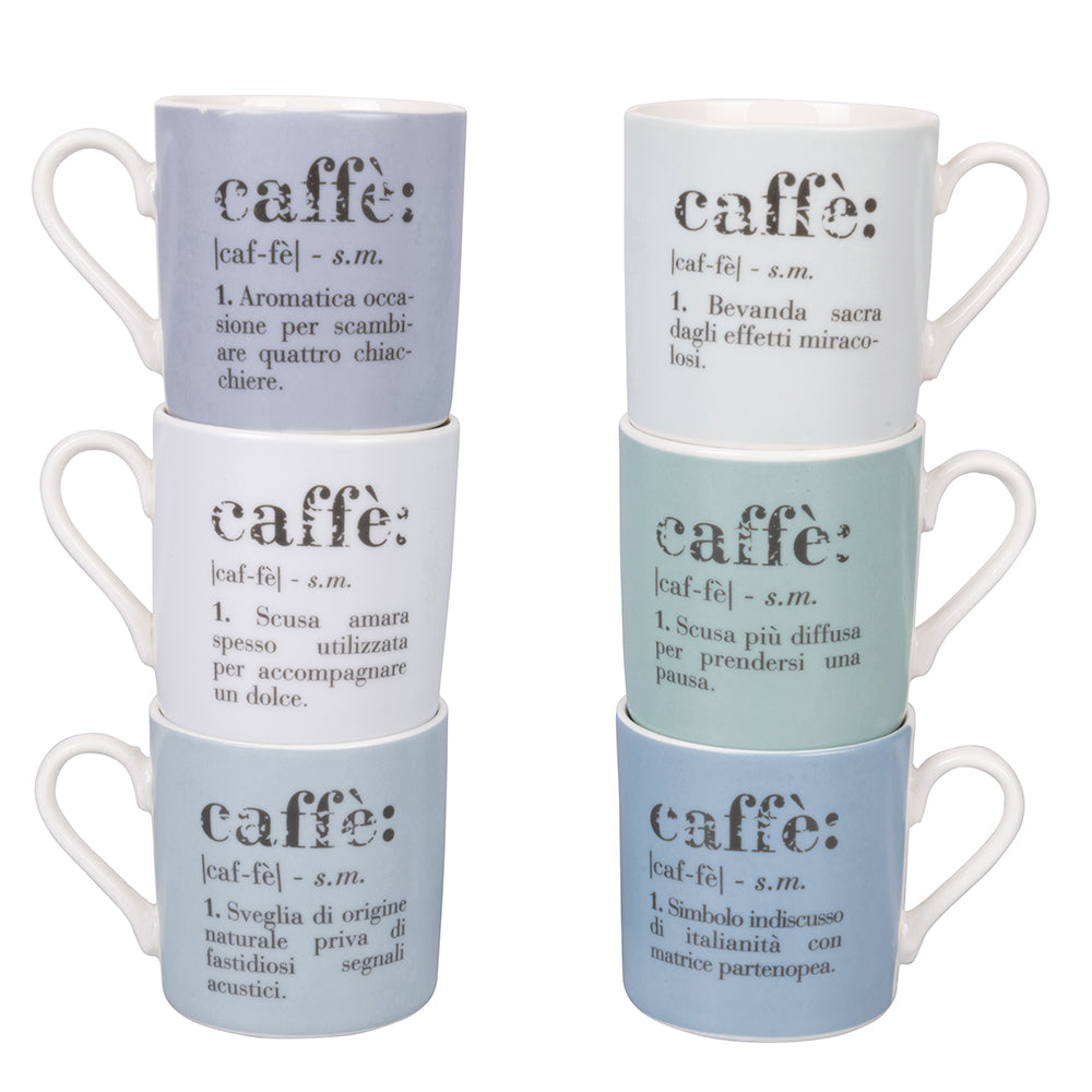 VICTIONARY SET 6 COFFEE CUPS 90ML SH OCEAN - 5911848