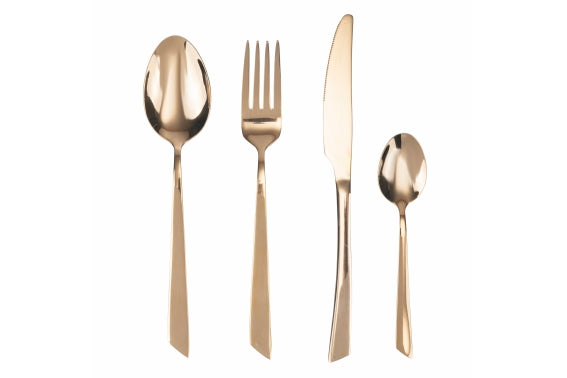 CUT CUTLERY SET 24PCS SHINY GOLD - 5911923