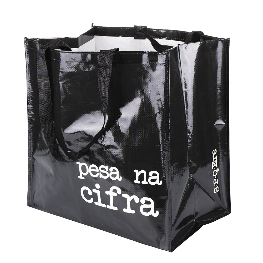 SPQERE BLACK SHOPPER BAG 45X45X25CM - 5912035