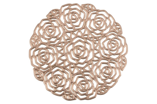 GOLD SET 6 ROSE COASTERS - 5913911