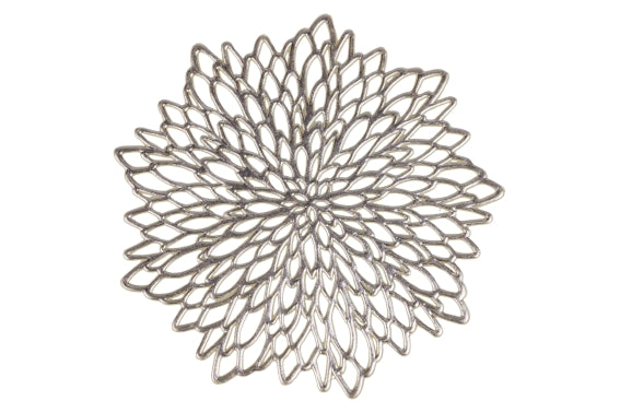 GOLD SET 6 FLOWER COASTERS  - 5913912