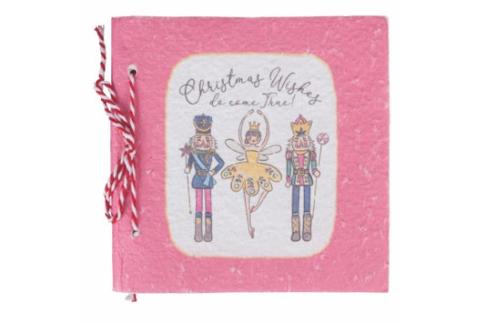 PINK CHRISTMAS NOTEBOOK WITH LANYARD 16CM - 5914309