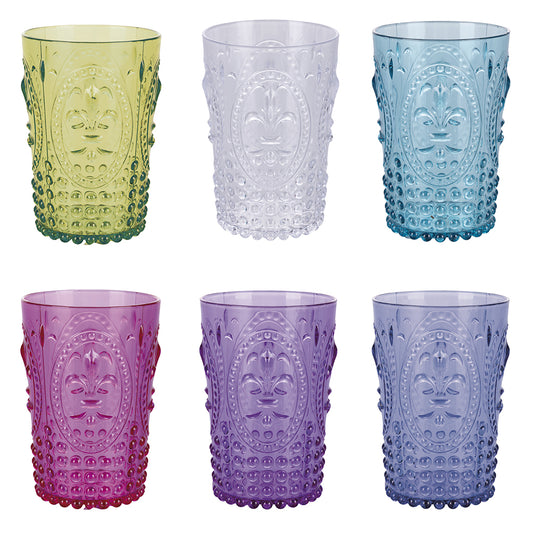 FASHION SET 6 ASSORTED WATER GLASSES - 5915227