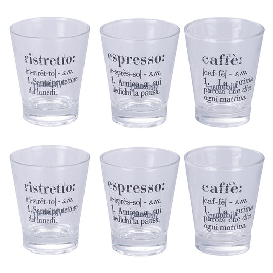 VICTIONARY SET 6 COFFEE CUPS 90ML 3 ASS - 5915506