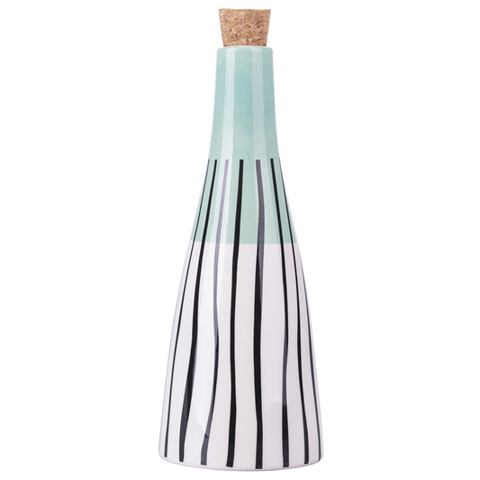 VENICE LIDO PYRAMID OIL CRUET BLACK AND TURQUOISE - 5915618