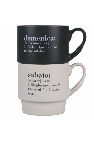 VICTIONARY WEEKEND SET 2 COFFEE CUPS STACKABLE - 5915703