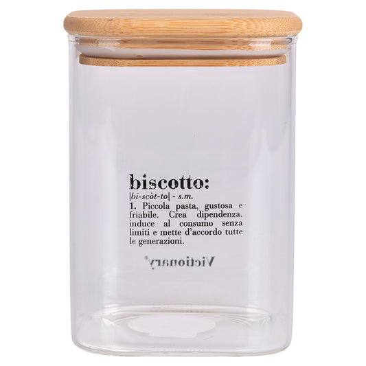 VICTIONARY BISCUIT JAR GLASS BAMBOO 1L - 5916855
