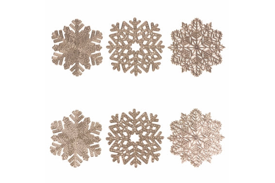 SNOWFLAKE COASTER SET 6  - 5917245