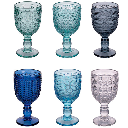 GEOMETRIES SET OF 6 OCEAN GOBLETS - 5917942