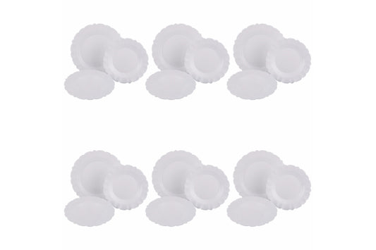 DINNER SET 18 PCS OPAL / SCALLOPED B - 5919315