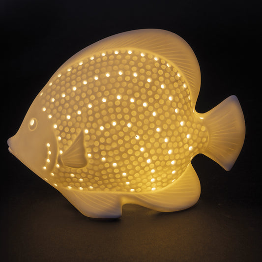 OCEAN FISH LED PORCELAIN 20X8X14,5CM - 5919800