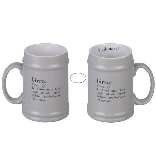VICTIONARY GREY BEER MUG 500 ML - 5919853