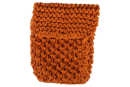 RUST COLOR MACRAME CUTLERY HOLDER - 5919884