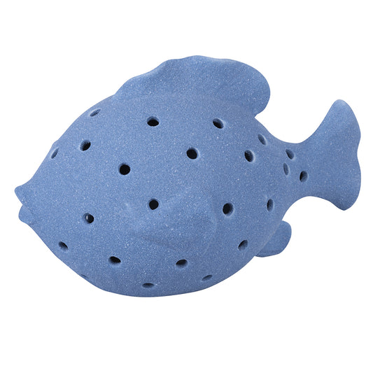 MATT BLUE FISH T LIGHT HOLDER - 5919900