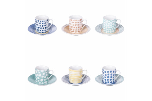 MAREA SET 6PCS COFFEE CUP 90ML/ SAUCER - 5920268