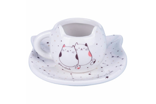 OROSCOCATS CUP AND SAUCER SET GEMINI - 5920345