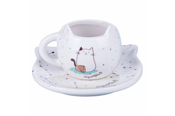 OROSCOCATS CUP AND SAUCER SET AQUARIUS - 5920353