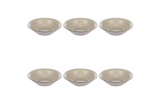 4 TONES SET 6PCS SAND SOUP PLATE - 5920541