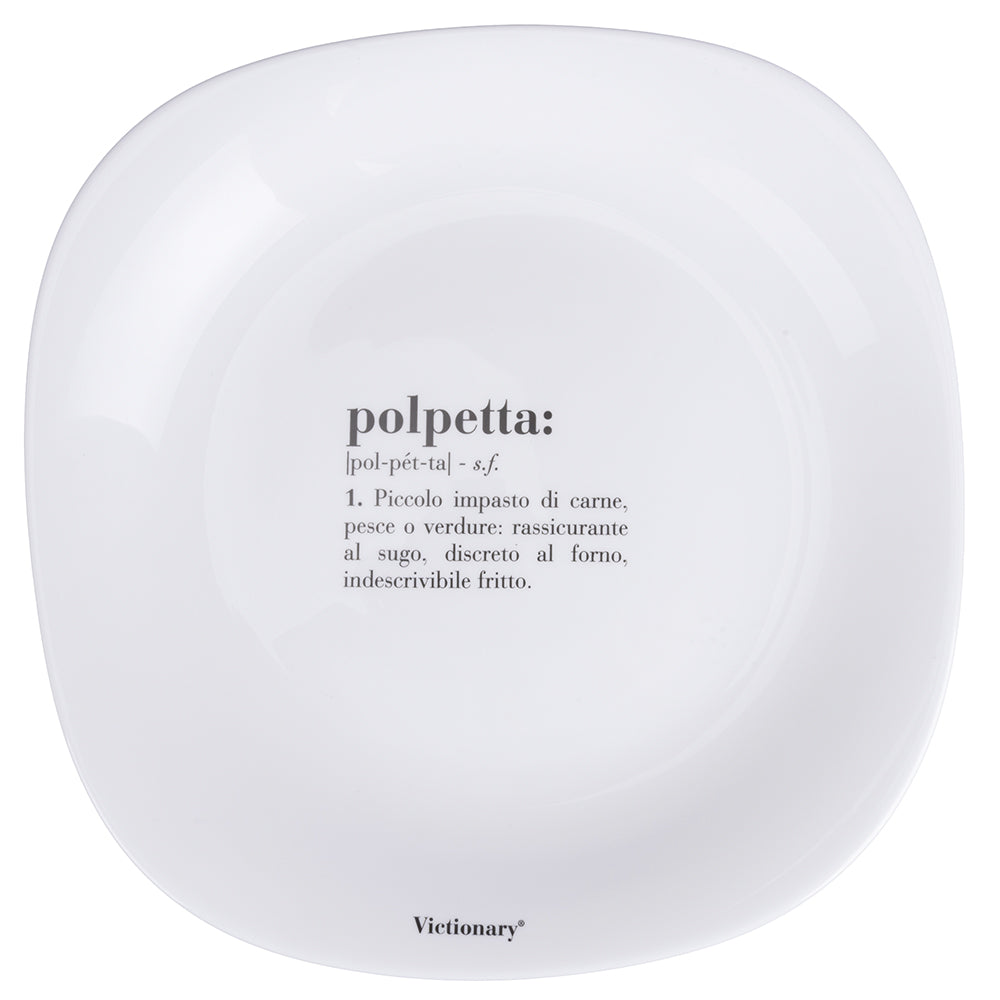 VICTIONARY DINNER PLATE OPAL QUADR D28CM MEATBALL - 5920672