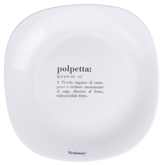 VICTIONARY DINNER PLATE OPAL QUADR D28CM MEATBALL - 5920672