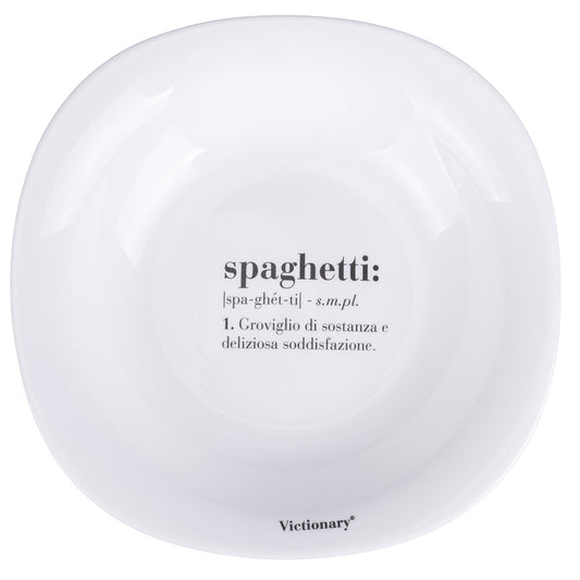 VICTIONARY SQUARED SOUP PLATE D23CM SPAGHETTI - 5920681