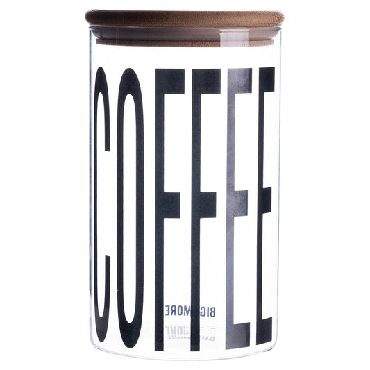 BIGISMORE <COFFEE> GLASS JAR WITH BAMBOO LID - 5920976