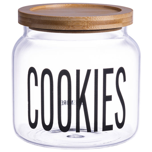BIGISMORE <COOKIE> GLASS JAR WITH BAMBOO LID - 5920977